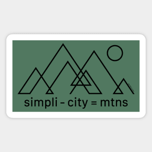 Simplicity = Mountains Magnet